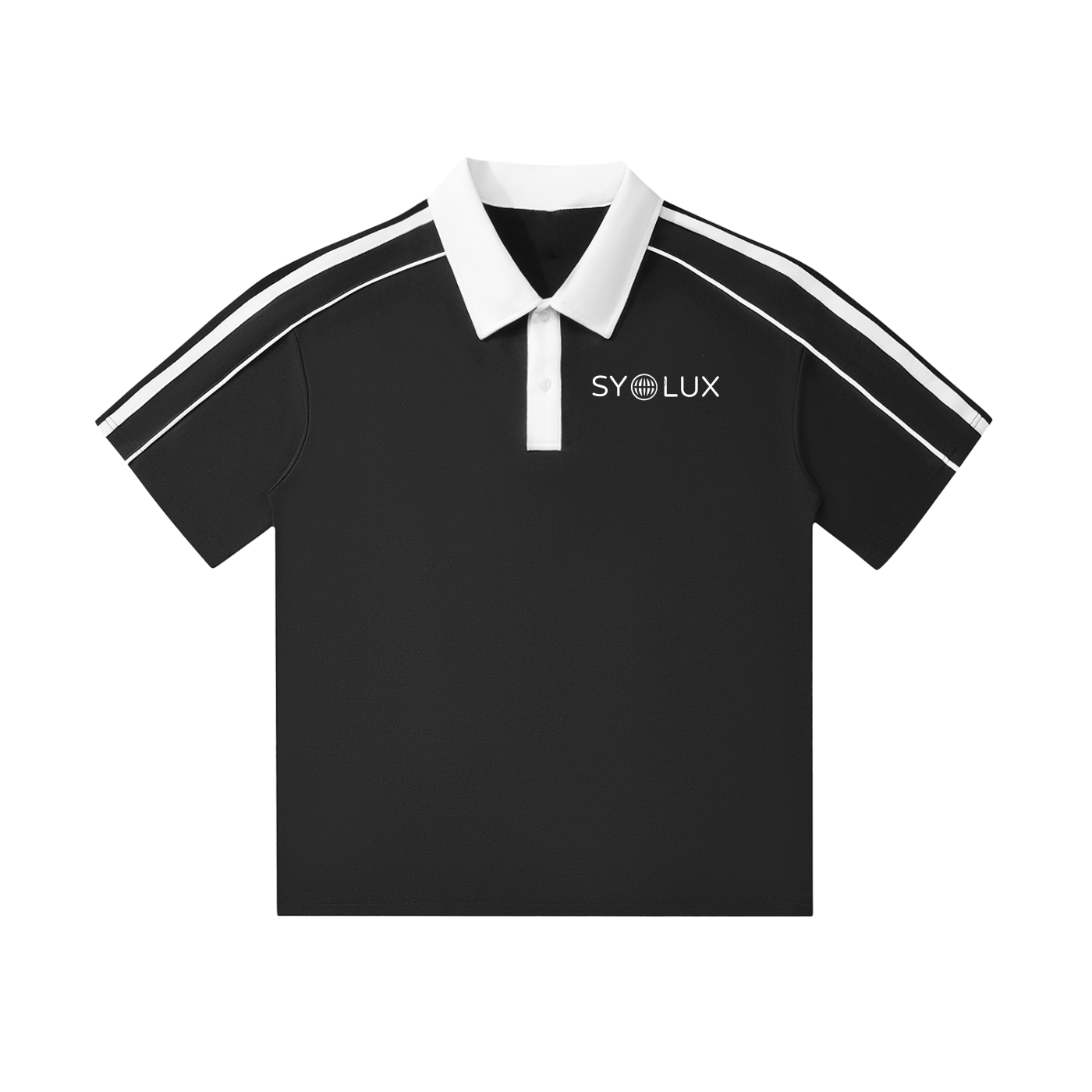 Contrast Collar Short-Sleeve Polo Shirt