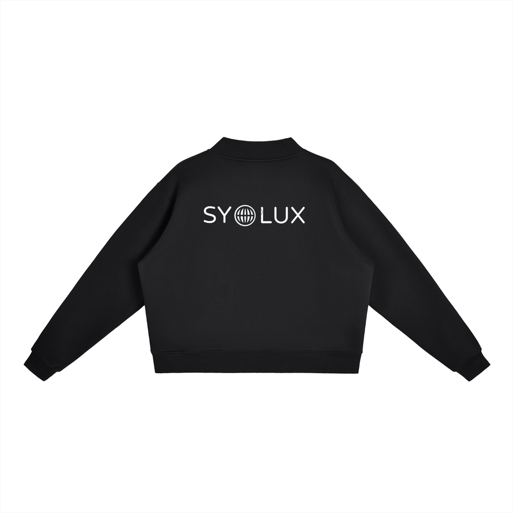 Essential Fleece Mock-Neck Crew Sweatshirt
