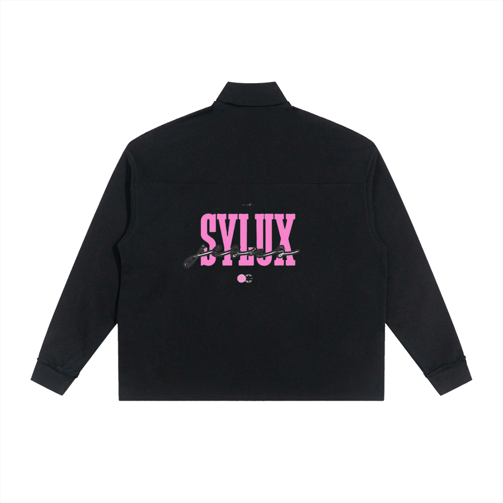 Half-Zip Rolled Edge Fleece Sweatshirt