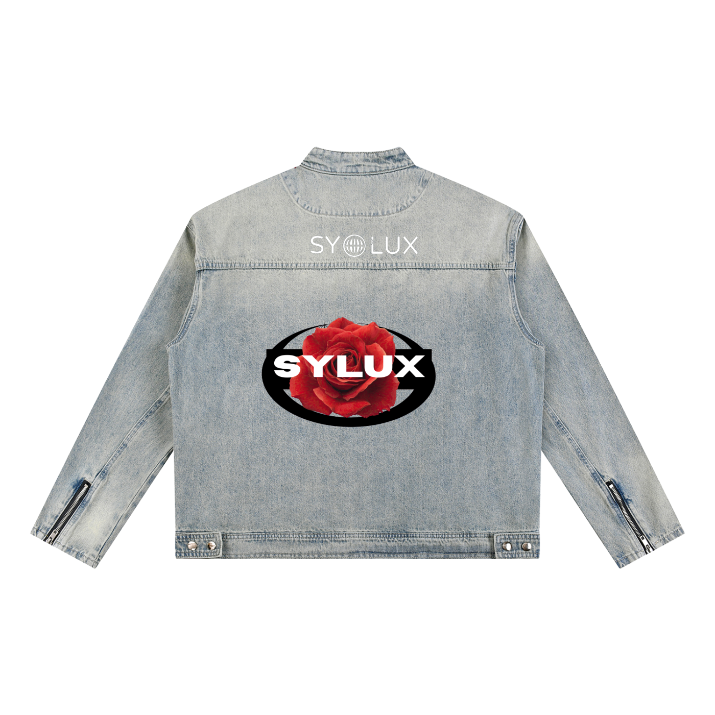 Vintage Wash Zip Denim Jacket