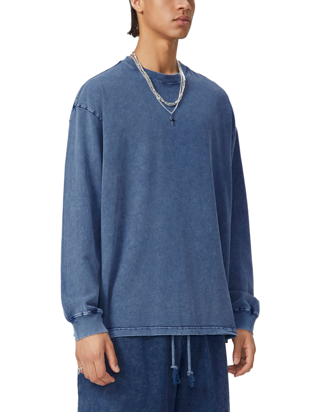 Snow Washed Frayed Edge T-Shirt
